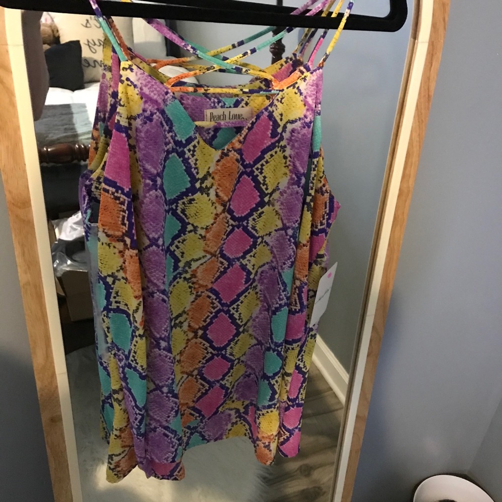 NWT Multicolor Snake Print Tank